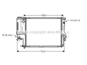 AVA QUALITY COOLING BW2186 radiatorius, variklio aušinimas 
 Aušinimo sistema -> Radiatorius/alyvos aušintuvas -> Radiatorius/dalys
17111740696, 17111740699, 1740696