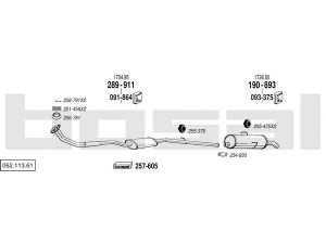 BOSAL 062.113.61 išmetimo sistema 
 Išmetimo sistema -> Išmetimo sistema, visa