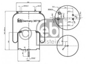 FEBI BILSTEIN 38719 dėklas, pneumatinė pakaba 
 Pakaba -> Pneumatinė pakaba
1 434 933, 1 932 593