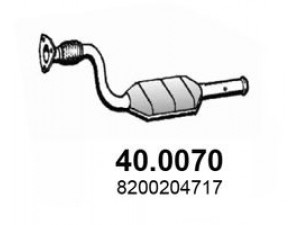 ASSO 40.0070 katalizatoriaus keitiklis 
 Išmetimo sistema -> Katalizatoriaus keitiklis
7700430011, 8200204717