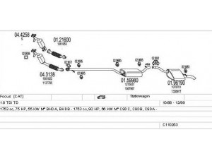 MTS C110263003997 išmetimo sistema 
 Išmetimo sistema -> Išmetimo sistema, visa