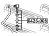 FEBEST 0423-005 šarnyro stabilizatorius 
 Ašies montavimas/vairavimo mechanizmas/ratai -> Stabilizatorius/fiksatoriai -> Savaime išsilyginanti atrama
MB584467, 4056A039, MB584467, 54830-36100