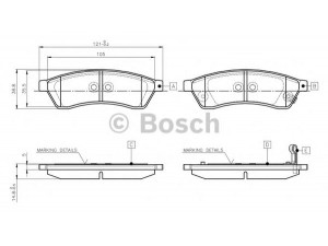 BOSCH 0 986 TB3 036 stabdžių trinkelių rinkinys, diskinis stabdys 
 Techninės priežiūros dalys -> Papildomas remontas
96 475 028