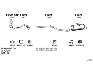 FENNO CI702 išmetimo sistema 
 Išmetimo sistema -> Išmetimo sistema, visa