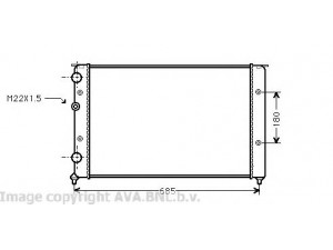 AVA QUALITY COOLING VW2124 radiatorius, variklio aušinimas 
 Aušinimo sistema -> Radiatorius/alyvos aušintuvas -> Radiatorius/dalys
1H0121253CB, 1H0121253L, 1H0121253CB