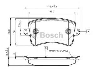 BOSCH 0 986 TB3 123 stabdžių trinkelių rinkinys, diskinis stabdys 
 Techninės priežiūros dalys -> Papildomas remontas
8K0 698 451 A, 8K0698451, 8K0 698 451 C