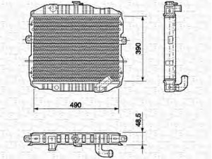 MAGNETI MARELLI 350213548000 radiatorius, variklio aušinimas 
 Aušinimo sistema -> Radiatorius/alyvos aušintuvas -> Radiatorius/dalys
MB 222054, MB222054, MB356153