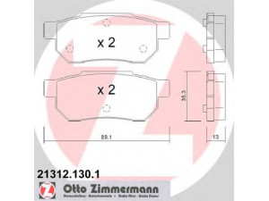ZIMMERMANN 21312.130.1 stabdžių trinkelių rinkinys, diskinis stabdys 
 Techninės priežiūros dalys -> Papildomas remontas
06022SP8000, 43022SD2307, 43022SD2930