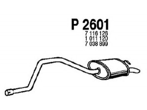 FENNO P2601 galinis duslintuvas 
 Išmetimo sistema -> Duslintuvas
1011120, 1041178, 1074184, 7038899