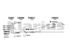 KLARIUS 631327U išmetimo sistema