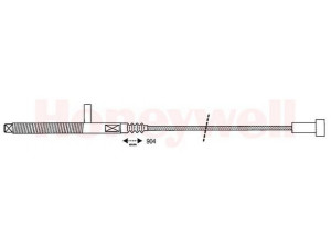 BENDIX 432695B trosas, stovėjimo stabdys 
 Stabdžių sistema -> Valdymo svirtys/trosai
SE022167316A, X039607270