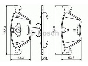 BOSCH 0 986 494 118 stabdžių trinkelių rinkinys, diskinis stabdys 
 Techninės priežiūros dalys -> Papildomas remontas
34 11 6 763 617, 34 11 6 763 618