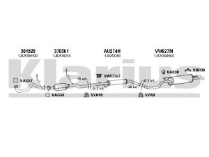 KLARIUS 931116U išmetimo sistema 
 Išmetimo sistema -> Išmetimo sistema, visa