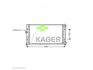KAGER 31-1197 radiatorius, variklio aušinimas 
 Aušinimo sistema -> Radiatorius/alyvos aušintuvas -> Radiatorius/dalys
1H0121253D, 1H0121253E, 1H0121253H