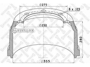 STELLOX 85-00069-SX stabdžių būgnas
1064021800