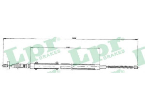 LPR C0903B trosas, stovėjimo stabdys 
 Stabdžių sistema -> Valdymo svirtys/trosai
34301853