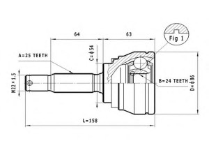 STATIM C.623 jungčių komplektas, kardaninis velenas 
 Ratų pavara -> Sujungimai/komplektas
MR 111854