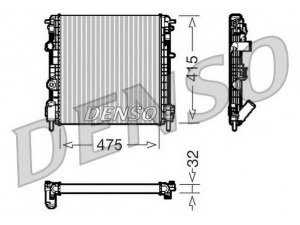 DENSO DRM23014 radiatorius, variklio aušinimas 
 Aušinimo sistema -> Radiatorius/alyvos aušintuvas -> Radiatorius/dalys
2140000QAX, 7700428082, 7700428658