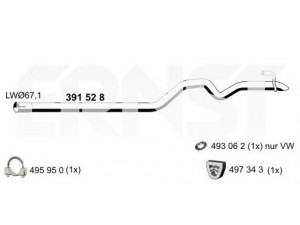 ERNST 391528 išleidimo kolektorius 
 Išmetimo sistema -> Išmetimo vamzdžiai
906 490 01 21, 2E0 253 681 A