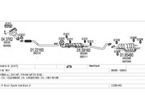 MTS C250143005261 išmetimo sistema 
 Išmetimo sistema -> Išmetimo sistema, visa