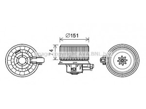 AVA QUALITY COOLING KA8257 elektrovariklis, vidinis pūtiklis 
 Šildymas / vėdinimas -> Orpūtė/dalys
971131M000