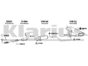 KLARIUS 930929U išmetimo sistema