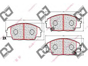 DJ PARTS BP1773 stabdžių trinkelių rinkinys, diskinis stabdys 
 Techninės priežiūros dalys -> Papildomas remontas
45022-S2A-A01, 45022-S2A-E01, 45022-S5T-E00