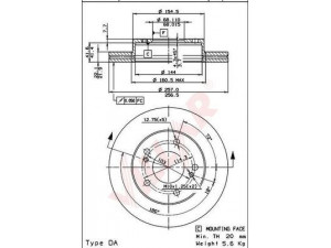 VILLAR 628.1946 stabdžių diskas
4020680F00