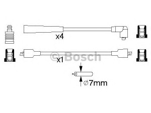 BOSCH 0 986 356 839 uždegimo laido komplektas 
 Kibirkšties / kaitinamasis uždegimas -> Uždegimo laidai/jungtys