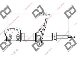 DJ PARTS DS1275GS amortizatorius 
 Pakaba -> Amortizatorius
4853019705, 5465027130, 5465029100