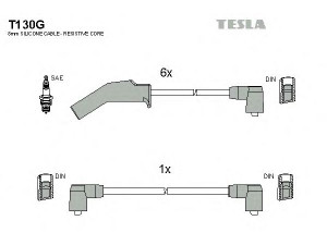 TESLA T130G uždegimo laido komplektas 
 Kibirkšties / kaitinamasis uždegimas -> Uždegimo laidai/jungtys
