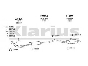 KLARIUS 630507E išmetimo sistema 
 Išmetimo sistema -> Išmetimo sistema, visa