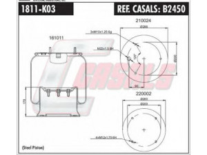 CASALS B2450 dėklas, pneumatinė pakaba
1384274, 5000745918