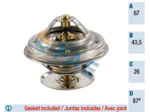 FAE 5305487 termostatas, aušinimo skystis 
 Aušinimo sistema -> Termostatas/tarpiklis -> Thermostat
001 203 91 75, 002 203 38 75, 002 203 72 75