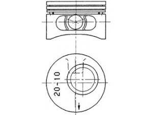 KOLBENSCHMIDT 90245600 stūmoklis 
 Variklis -> Cilindrai/stūmokliai
6 23 097, 6 23 099, 90271363