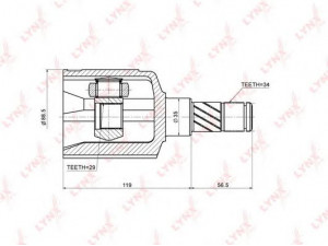 LYNXauto CI-1806 jungčių komplektas, kardaninis velenas
510416, 96245286, 96349956