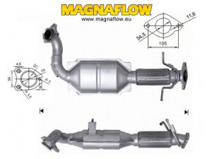 MAGNAFLOW 62507D katalizatoriaus keitiklis 
 Išmetimo sistema -> Katalizatoriaus keitiklis
1490706, 1556156, 1666091