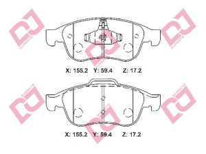 DJ PARTS BP2331 stabdžių trinkelių rinkinys, diskinis stabdys 
 Techninės priežiūros dalys -> Papildomas remontas
440603905R