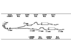 WALKER JA30501 išmetimo sistema