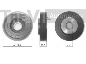 TREVI AUTOMOTIVE PC1080 skriemulys, alkūninis velenas 
 Diržinė pavara -> Dirželio skriemulys
0515K6, 515K6, 0515K6, 515K6