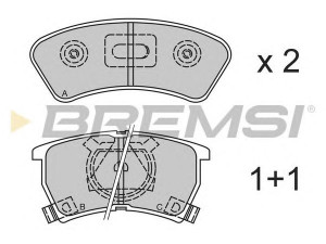 BREMSI BP2352 stabdžių trinkelių rinkinys, diskinis stabdys 
 Techninės priežiūros dalys -> Papildomas remontas
B21249280, BG1249280, BP393328Z