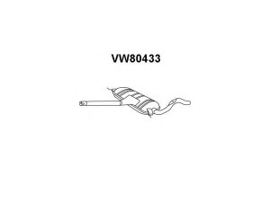VENEPORTE VW80433 priekinis duslintuvas 
 Išmetimo sistema -> Duslintuvas
3B0253409AD, 3B0253409AM