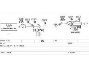 MTS C100580013296 išmetimo sistema 
 Išmetimo sistema -> Išmetimo sistema, visa