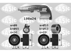 SASIC 1756023 paskirstymo diržo komplektas 
 Techninės priežiūros dalys -> Papildomas remontas
71754558, 71754558