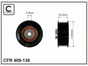 CAFFARO 409-136 kreipiantysis skriemulys, V formos rumbuotas diržas 
 Diržinė pavara -> V formos rumbuotas diržas/komplektas -> Laisvasis/kreipiamasis skriemulys
6012001070, 6012001070