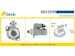 SANDO 6015244.1 starteris 
 Elektros įranga -> Starterio sistema -> Starteris
02M911024, 02M911024A, 02M911024P
