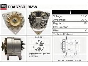 DELCO REMY DRA6760 kintamosios srovės generatorius 
 Elektros įranga -> Kint. sr. generatorius/dalys -> Kintamosios srovės generatorius
12 31 1 718 857, 12 31 1 721 663