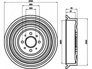 HELLA 8DT 355 301-531 stabdžių būgnas 
 Stabdžių sistema -> Būgninis stabdys -> Stabdžių būgnas
21013502070