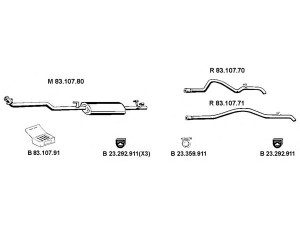 EBERSPÄCHER 232343 išmetimo sistema 
 Išmetimo sistema -> Išmetimo sistema, visa