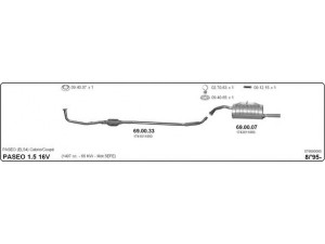 IMASAF 579000065 išmetimo sistema 
 Išmetimo sistema -> Išmetimo sistema, visa